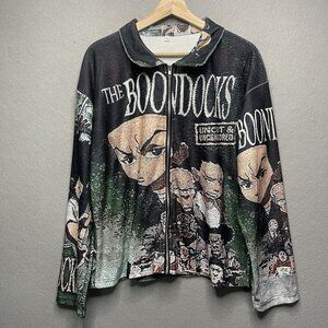 The Boondocks Full-Zip Sweater Jacket Small Unique Graphic Unisex Anime